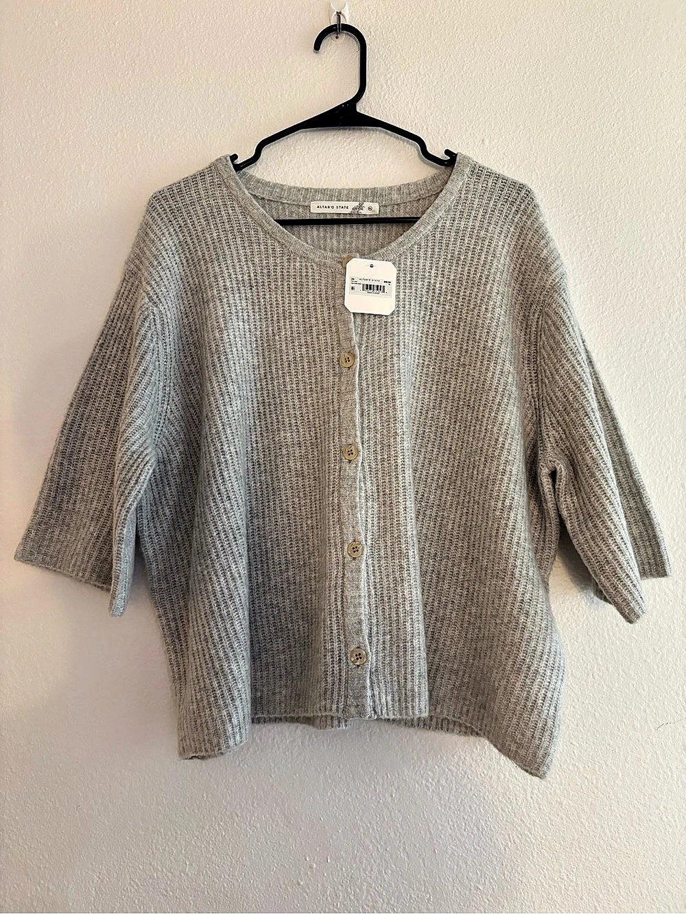 Altar'd State Knit Cardigan in Gray Size XL NWT